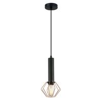 Pendant ES Diamond Cage Matt Black Copper 150mm CLA Lighting