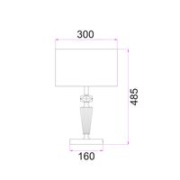 Table Lamp ES Drum Crystal Body Chrome White 300mm CLA Lighting