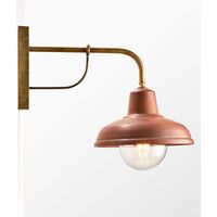Wall Light ES Dome Aged Copper IP23 Brass Bracket CLA Lighting
