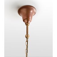 Pendant Light ES Angled Dome Aged Copper IP23 400mm CLA Lighting