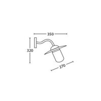 Outdoor Wall Light Sun Hat ES Matt Black Glass IP54 CLA Lighting