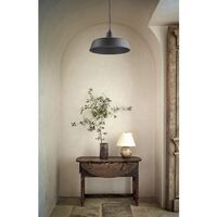 Pendant Light ES Angled Dome Matt Black IP23 400mm CLA Lighting