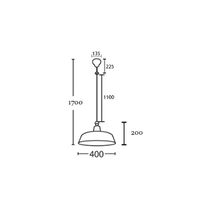 Pendant Light ES Angled Dome Matt Black IP23 400mm CLA Lighting