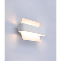 Wall Light 6W Rectangular Curved Matt White 3000K CLA Lighting