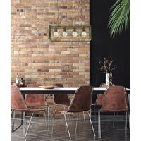 Pendant 4 Light ES Rectangular Cage Brass 630mm CLA Lighting