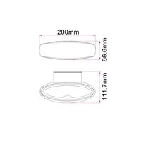 Outdoor Wall Light LED 9W 3000K Crescent Black IP54 CLA Lighting
