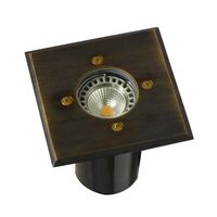 Inground Light MR16 Square Rustic Brass IP67 120mm CLA Lighting