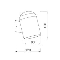 Outdoor Wall Light GU10 Oval Matt White IP65 CLA Lighting
