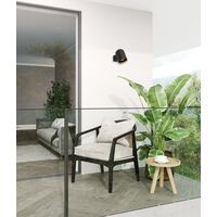 Outdoor Wall Light GU10 Oval Matt Black IP65 CLA Lighting