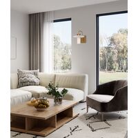 Wall Light SES White Alabaster Cylinder Brass 200mm CLA Lighting