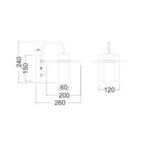Wall Light SES White Alabaster Cylinder Brass 200mm CLA Lighting