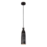 Pendant Light ES Brown Marble Cylinder Bronze 90mm CLA Lighting