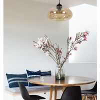 Pendant Light ES Smoked Glass Oval 275mm CLA Lighting