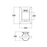 Wall Light ES Rectangular Chestnut Wood Clear Glass CLA Lighting