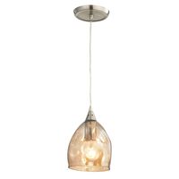 Pendant ES Champagne Dimpled Glass Ellipse 146mm CLA Lighting