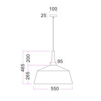 Pendant Light ES Dome Rustic Brown Travertine 550mm CLA Lighting