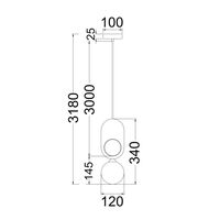 Pendant G9 Opal Diffuser Brass Natural Wood 120mm CLA Lighting