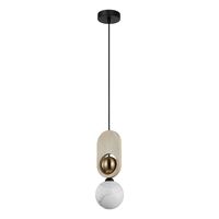 Pendant Light G9 Opal Diffuser Brass Red Wood 120mm CLA Lighting