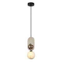 Pendant G9 Opal Diffuser Brass Natural Wood 120mm CLA Lighting