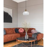 Pendant Light ES Pleated Opal Opaque Dome 300mm CLA Lighting