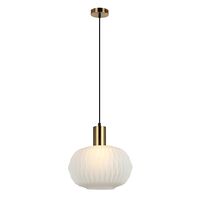 Pendant Light ES Pleated Opal Translucent Dome 300mm CLA Lighting