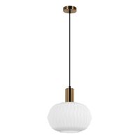 Pendant Light ES Pleated Opal Opaque Dome 300mm CLA Lighting