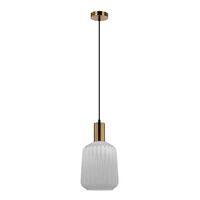 Pendant Light ES Pleated Opal Opaque Jar 200mm CLA Lighting