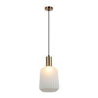 Pendant Light ES Pleated Opal Opaque Jar 200mm CLA Lighting