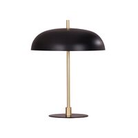 Table Lamp ES Aluminium Shade Brass Rod Black 380mm CLA Lighting
