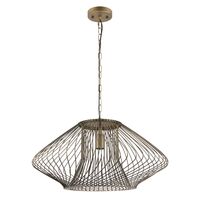 Pendant ES Oval Cage Iron Matt Black Large 600mm CLA Lighting