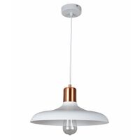 Pendant ES Dome Matt Grey Copper Highlight 400mm CLA Lighting