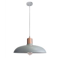Pendant ES Dome Matt Grey Copper Highlight 400mm CLA Lighting