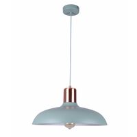 Pendant ES Dome Matt Grey Copper Highlight 400mm CLA Lighting