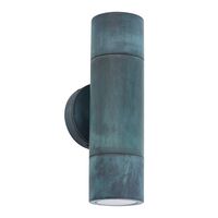 Pillar Light Fixed GU10 Brass Green Patina IP65 CLA Lighting