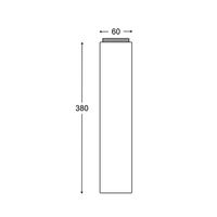 Bollard Extension Black 380mm to Suit Phare Bollards CLA Lighting