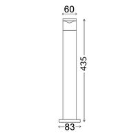 Bollard GU10 Low Glare Stainless Steel IP54 435mm CLA Lighting