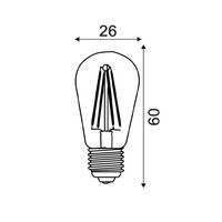 LED Globe SES Pilot Filament 3W 3000K Clear 300lm CLA Lighting