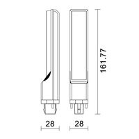 LED Globe G24D PLC 2 Pin Rotatable 9W 4000K 810lm CLA Lighting