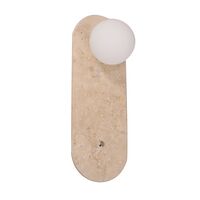 Wall Light G9 Oblong Travertine Beige with Switch CLA Lighting