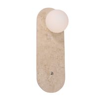 Wall Light G9 Oblong Travertine Beige with Switch CLA Lighting