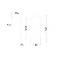 Wall Light G9 Oblong Travertine Beige with Switch CLA Lighting