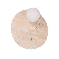 Wall Light G9 Round Travertine Beige with Switch CLA Lighting