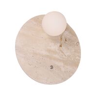 Wall Light G9 Round Travertine Beige with Switch CLA Lighting