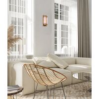Wall Light 2 Light SES White Marble Brass 380mm CLA Lighting