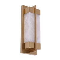Wall Light 2 Light SES White Marble Brass 380mm CLA Lighting