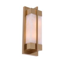 Wall Light 2 Light SES White Marble Brass 380mm CLA Lighting