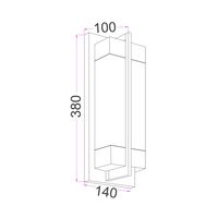 Wall Light 2 Light SES White Marble Brass 380mm CLA Lighting