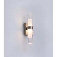 Wall Light Up/Down 2 Light Satin Chrome 3000K 230lm CLA Lighting