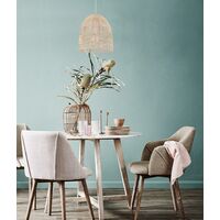 Pendant Light ES Natural Rattan Ellipse White 345mm CLA Lighting