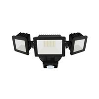 Security Floodlight 30W Tri-Colour Sensor Black IP65 CLA Lighting